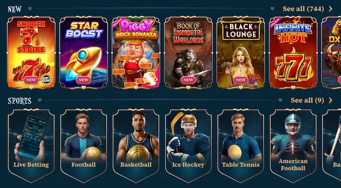 BetAlice Casino games